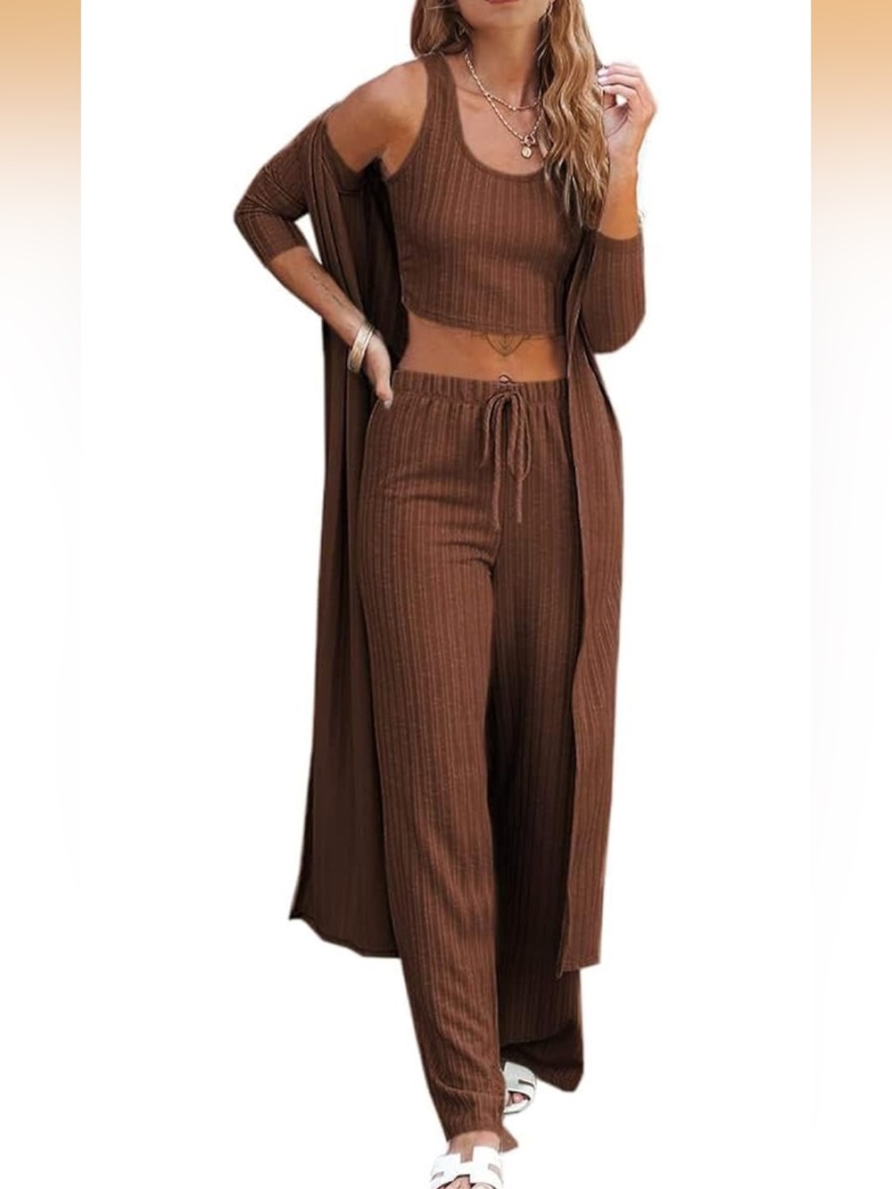 Brown 3-Piece Lounge Set